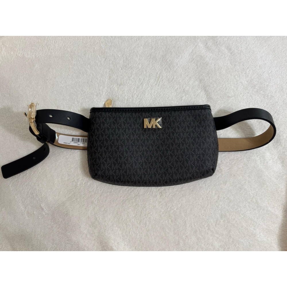 Michael Kors Waist Pack Crossbody Bag Hips Black Belt Bag‎ Signature New